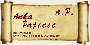 Anka Pajičić vizit kartica